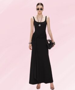 Noir Sculpt Maxi Dress