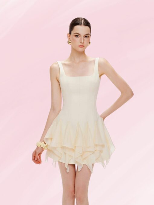Ivory Bloom Mini Dress - Image 3